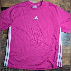Adidas Magenta Tee with White Accents